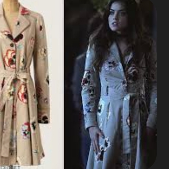 Anthropologie Elevenses Pansy Corset Back Tan Trench Coat - Picture 14 of 14